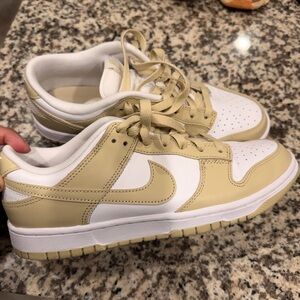 Nike Team Gold and White Low-Top Sneakers